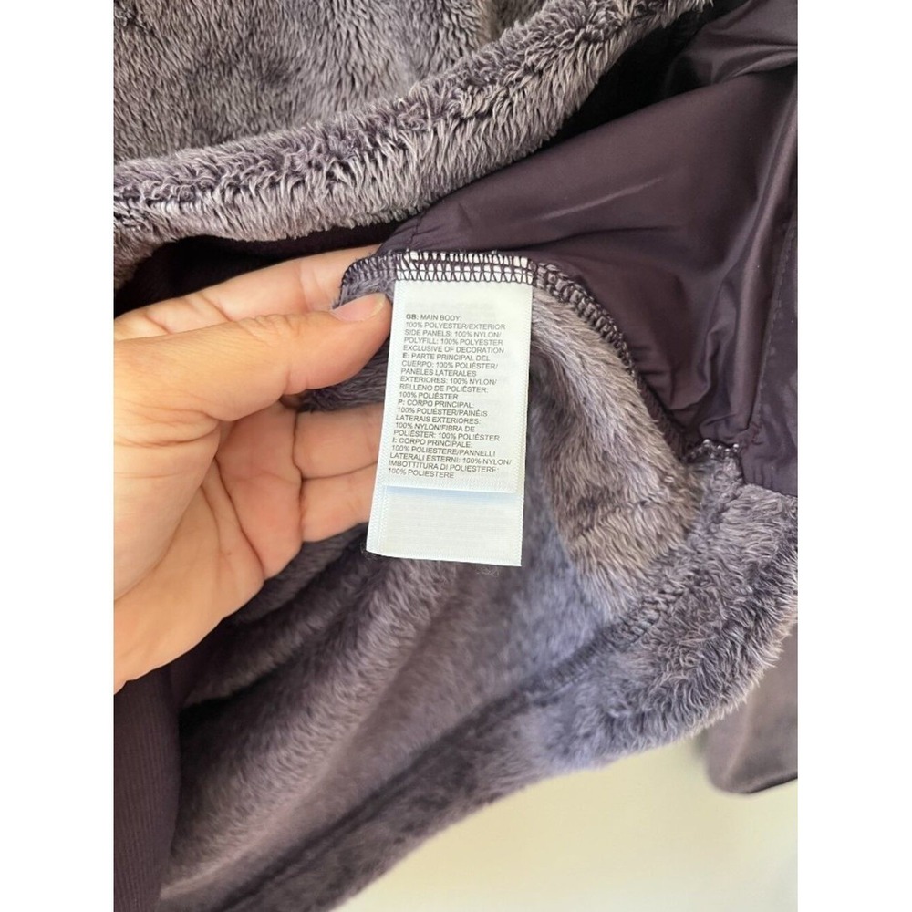 The North Face Sz L Purple Osito Hybrid Fleece Jacket Zip Pullover Pockets - Picture 10 of 13